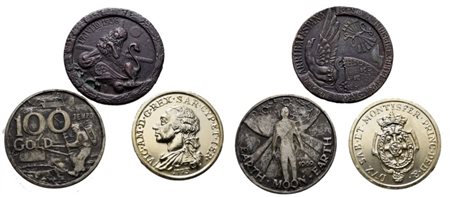 ESTERE. Lotto di 3 medaglie/token. Dimensioni metalli e conservazioni varie