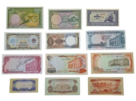 VIETNAM. Lotto di 12 banconote. Date, tagli e conservazioni varie.