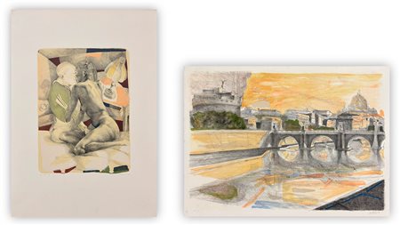 UGO ATTARDI (1923-2006) - Lotto unico composto da 2 opere grafiche