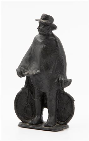 GIUSEPPE MOTTI (1908-1988) - Uomo con bicicletta