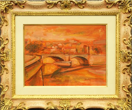 UGO ATTARDI, "Tramonto sul ponte"