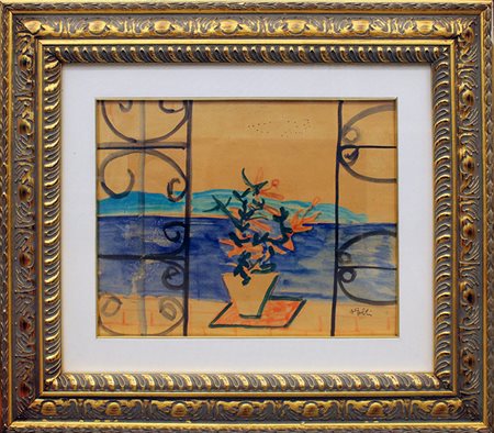 FABBRI ALFREDO, " Veduta sul mare" anni 70'