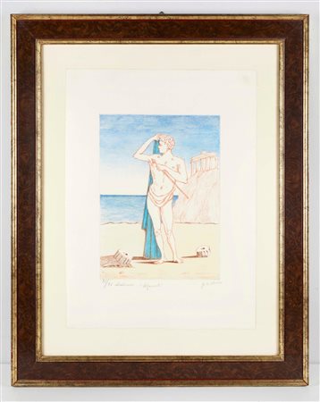 Giorgio De Chirico (Volo, 10/07/1888 - Roma, 20/11/1978) 
“Agamonte" 
Litografia a 5 colori su carta Cm 53x39
