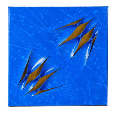 Salemi Calogero (1966 - ) 
"Squarci di giallo" 2025
 Tecnica mista su tela Cm 30x30