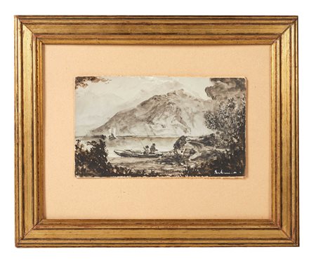 Ferruccio Rontini (Firenze, 1893 - Livorno, 1964) 
"Senza titolo" 
 Acquerello su carta Cm 11x18,5