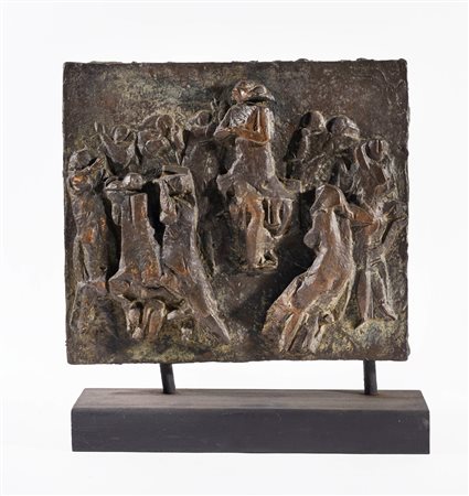 Angelo Biancini (Castel Bolognese, 1911 - Castel Bolognese, 1988) 
Senza titolo" 
Scultura in bronzo Cm 34x39x2