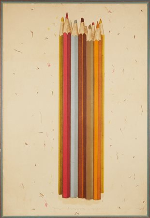 Piero Manai (Bologna, 28/09/1951 - Bologna, 1989) 
"Matite" 
Cm 94x64,5 Cm 94x64,5