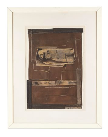 Mario Nanni (Castellina in chianti, 1922 - Bologna, 2019) 
"Senza titolo" 
Tempera su carta Cm 50x35