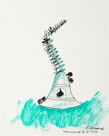 Quinto Ghermandi (Crevalcore, 1916 - San Lazzaro di Savena, 1994) 
Quinto Ghermandi Tecnica mista su cartoncino  
Tecnica mista su cartoncino Cm 50x40