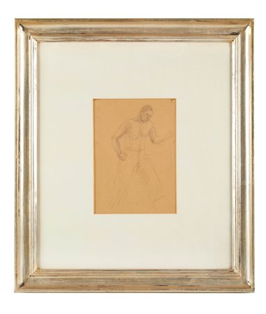 Pio Semeghini (Quistello, 31/01/1878 - Verona, 11/03/1964) 
Il Pugile 1926
Matita su Carta Cm 19 x 14