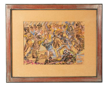 Guido Borgianni (New York, 1915 - Firenze, 2011) 
 "Senza titolo" 
Tecnica mista su carta Cm 24x33