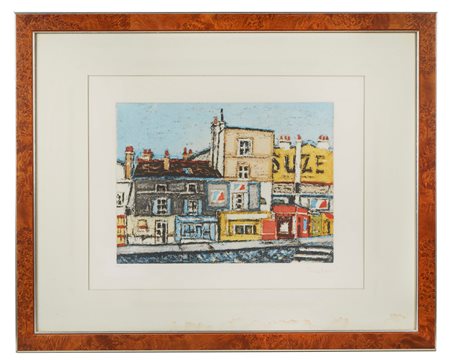 Orfeo Tamburi (Jesi, 28/05/1910 - Ermont, 15/06/1994) 
"Senza titolo" 
Litografia a colori su carta Cm lastra: 29,5x40