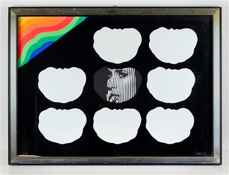 Concetto Pozzati (Vo', 01/12/1935 - Bologna, 01/08/2017) 
"Senza titolo" 1968
Litografia a colori su carta Cm 50x70