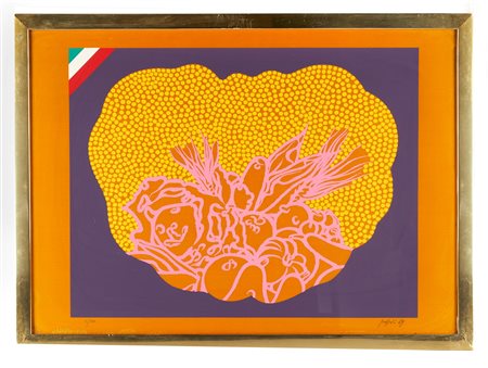 Concetto Pozzati (Vo', 01/12/1935 - Bologna, 01/08/2017) 
"Senza titolo" 1969
Litografia a colori su carta Cm 50x70