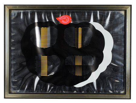 Concetto Pozzati (Vo', 01/12/1935 - Bologna, 01/08/2017) 
"Senza titolo" 1968
Litografia a colori su carta  Cm 50x70