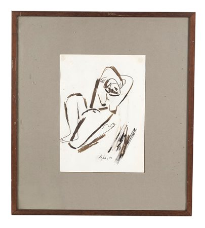 Sepo (Comacchio, 16/03/1895 - Bologna, 30/09/1983) 
"Senza titolo" 
China su carta Cm 32,5x23