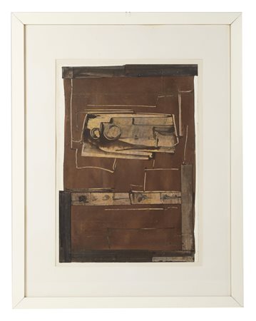 Mario Nanni (Castellina in chianti, 1922 - Bologna, 2019) 
"Senza titolo" 1962
Tempera su carta Cm 50x35