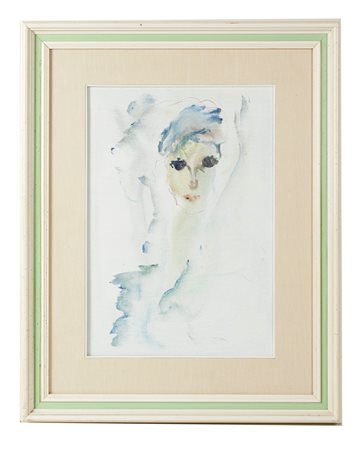 Ernesto  Treccani (Milano , 1920 - Milano, 2009) 
"Figura" 1977
Olio su tela Cm 50x35