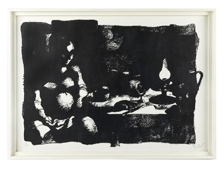 Manolo Ruiz Pipò (Granada, 1929 - Agen, 1999) 
Senza titolo" 
Litografia a colori su carta Cm 48x68