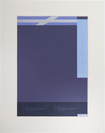 Gianni Piacentino (Coazze, 1945 - ) 
“ST” 
Serigrafia a colori su carta Cm lastra: 30x21