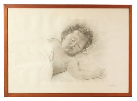 Francesco Messina (Linguaglossa, 15/12/1900 - Milano, 13/09/1995) 
"Bambino" 
Litografia a colori su carta  Cm lastra: 45,5x65