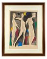 Marino Marini (Pistoia, 27/02/1901 - Viareggio, 06/08/1980) 
"Personnages du Sacre du Printemps" 
Litografia a colori su carta Cm 70,5x56