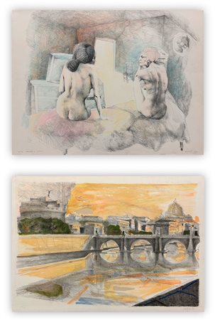 UGO ATTARDI (1923-2006) - Lotto unico composto da 2 opere grafiche