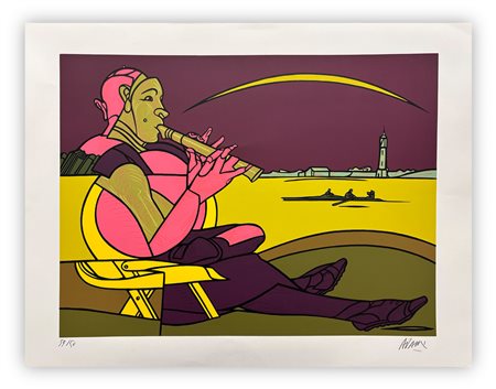 VALERIO ADAMI (1935) - Senza Titolo