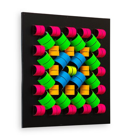 DARIO ZAFFARONI (1943) - Polimodularità fluorescenti (Luna Park), 2023