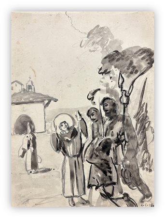 ALDO CARPI (1886-1973) - San Francesco, 1964