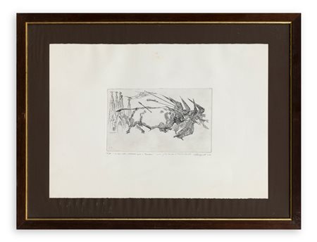 TRENTO LONGARETTI (1916-2017) - Il toro della settimana santa a Barcellona, 1977