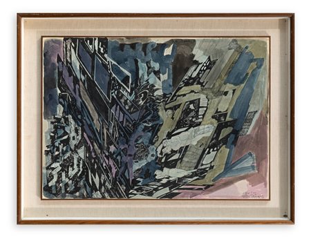 AUTORE INDECIFRATO - Il fango è uno specchio nero, le finestre specchi spietati, 1963