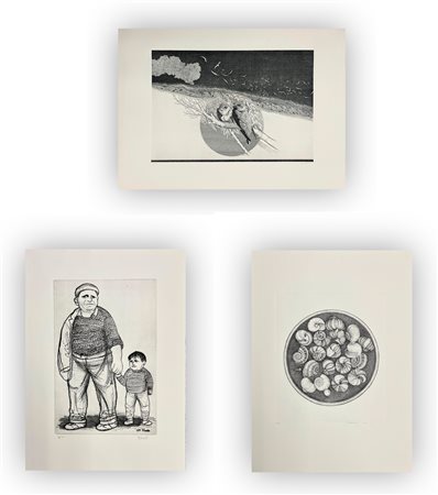 AUTORI VARI (GIANNINI, PASETTO, MUTTI) - Lotto unico di 3 acqueforti