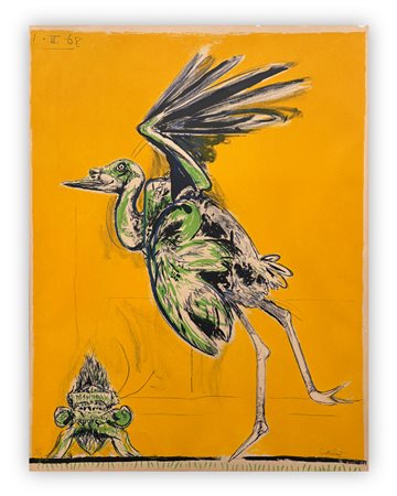 GRAHAM SUTHERLAND (1903-1980) - Bird about to take flight, 1968