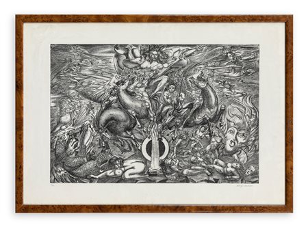 ALIGI SASSU (1912-2000) - I cavalli dell'Apocalisse, 1982
