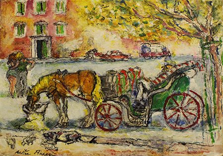 WALTER PIACESI, "Vetturale in sosta", 2021