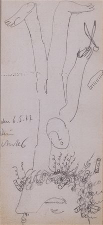 ANTES HORST (1936)Senza titolo, 1977 Matita su cartaCm 20x9Firma e datazione...
