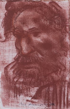 PIETRO ANNIGONI (1910-1988)Senza Titolo Sanguigna su cartaCm 14,5x9,5Firma in...