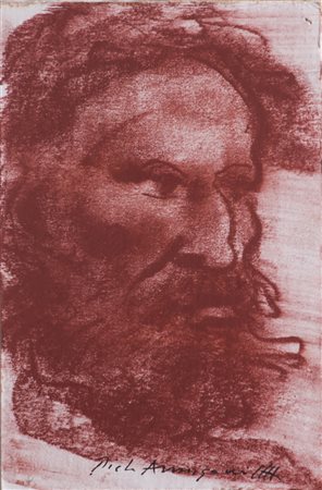 PIETRO ANNIGONI (1910-1988)Senza Titolo Sanguigna su cartaCm 14,5x9,5Firma in...