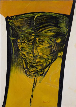REMO BRINDISI (1918-1996) Volto Olio su tela Cm 80x60 Firma in basso al...