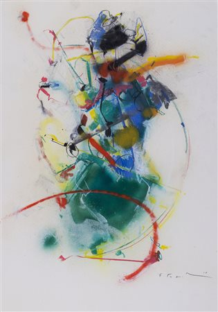 EDOARDO FRANCESCHINI (1928-2013)Senza Titolo Tecnica mista su cartoncinoCm...