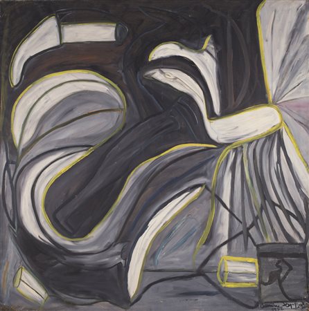 BENIAMINO JOPPOLO (1906-1963)Composizione, 1952 Olio su telaCm 120x120Firma e...