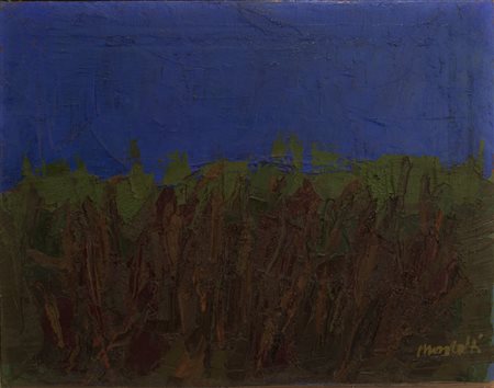 ENNIO MORLOTTI (1910-1992)Vegetazione, 1967 Olio su telaCm 58x73Firma in...