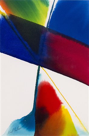PAUL JENKINS (1923-2012)Phenomena Two Pointed Acquerello su cartaCm...