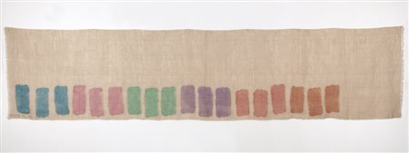 GIORGIO GRIFFA (1936)Senza titolo, 1972 Acrilici su telaCm 68x300Firma e...