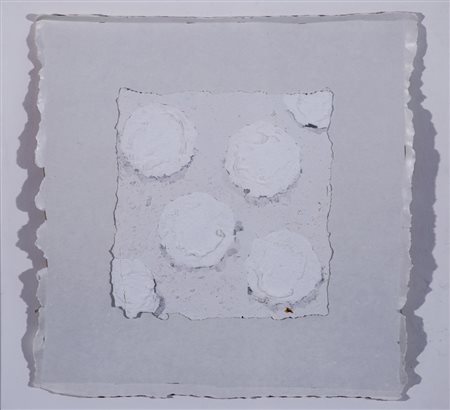PINO PINELLI (1938)Senza titolo Pittura su cartaCm 28x28 Firma e tecnica al...