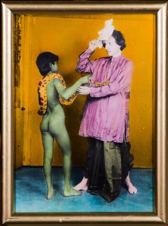 LUIGI ONTANI (1943)Incantatore Geromeo, 1989 Foto acquerellataCm 15x11 entro...