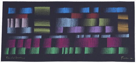ENNIO FINZI (1931)Tensivibrazione, 1971 Pastelli colorati su cartoncinoCm...