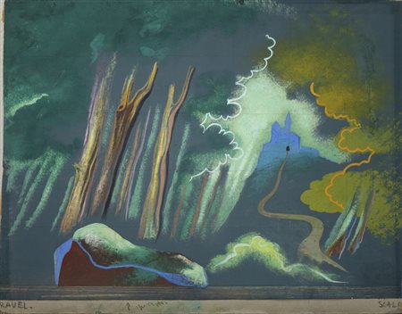 PRAMPOLINI ENRICO (1894 - 1956) - SCENOGRAFIA "LA BELLA ADDORMENTATA".