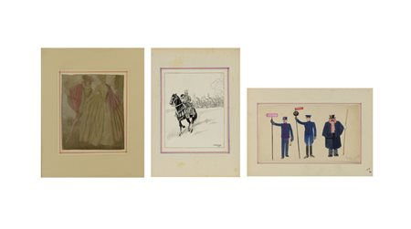 NICCO CARLO (1883 - 1973) - LOTTO COMPOSTO DA N.3 DISEGNI .